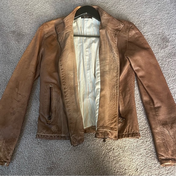 Blur Leather Jacket Size 44 Made in Italy - Picture 5 of 11